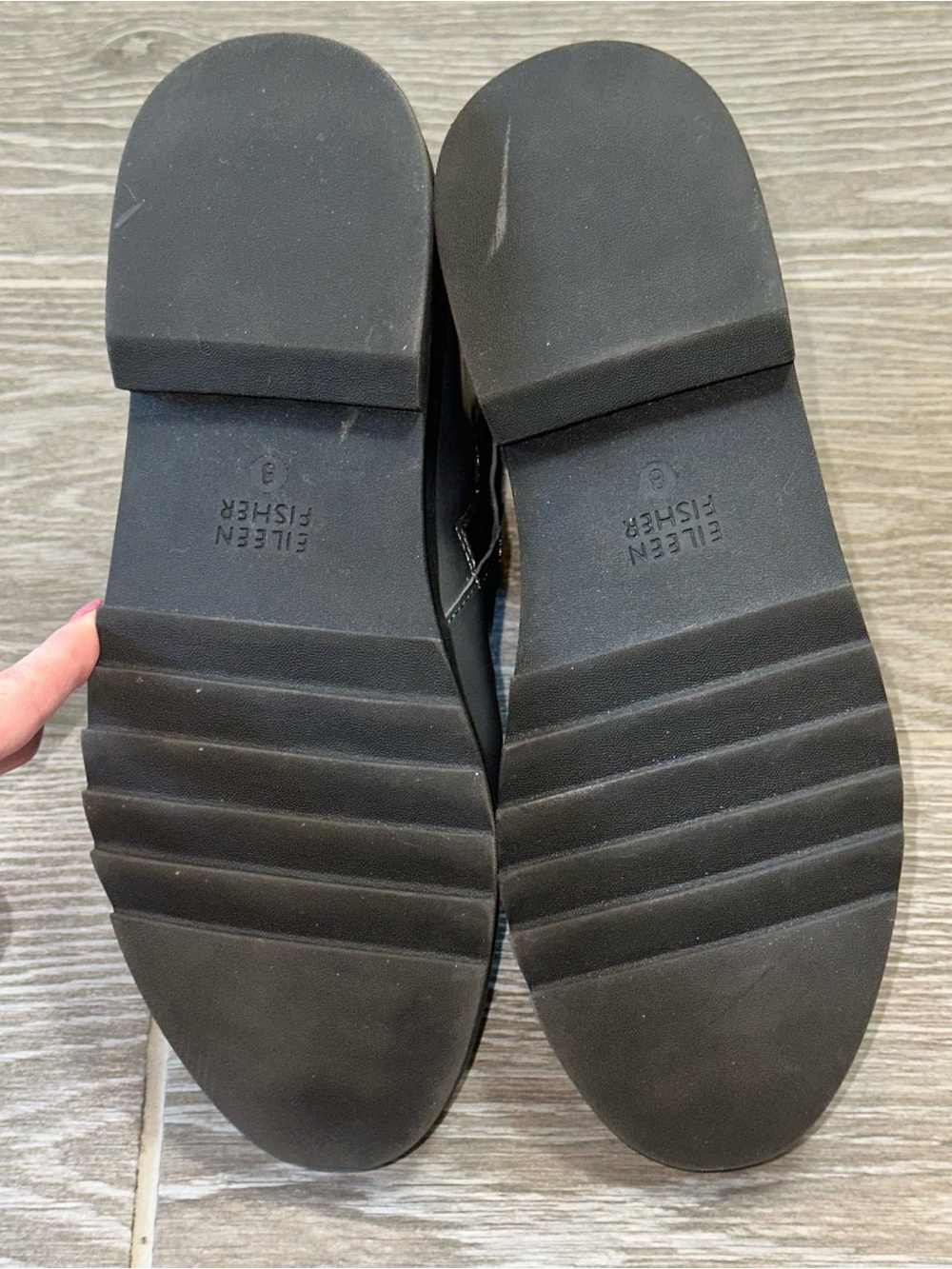 Eileen Fisher Floyd Graphite Grey Waterproof Leather Women’s 8 Booties Normcore - Picture 13 of 13